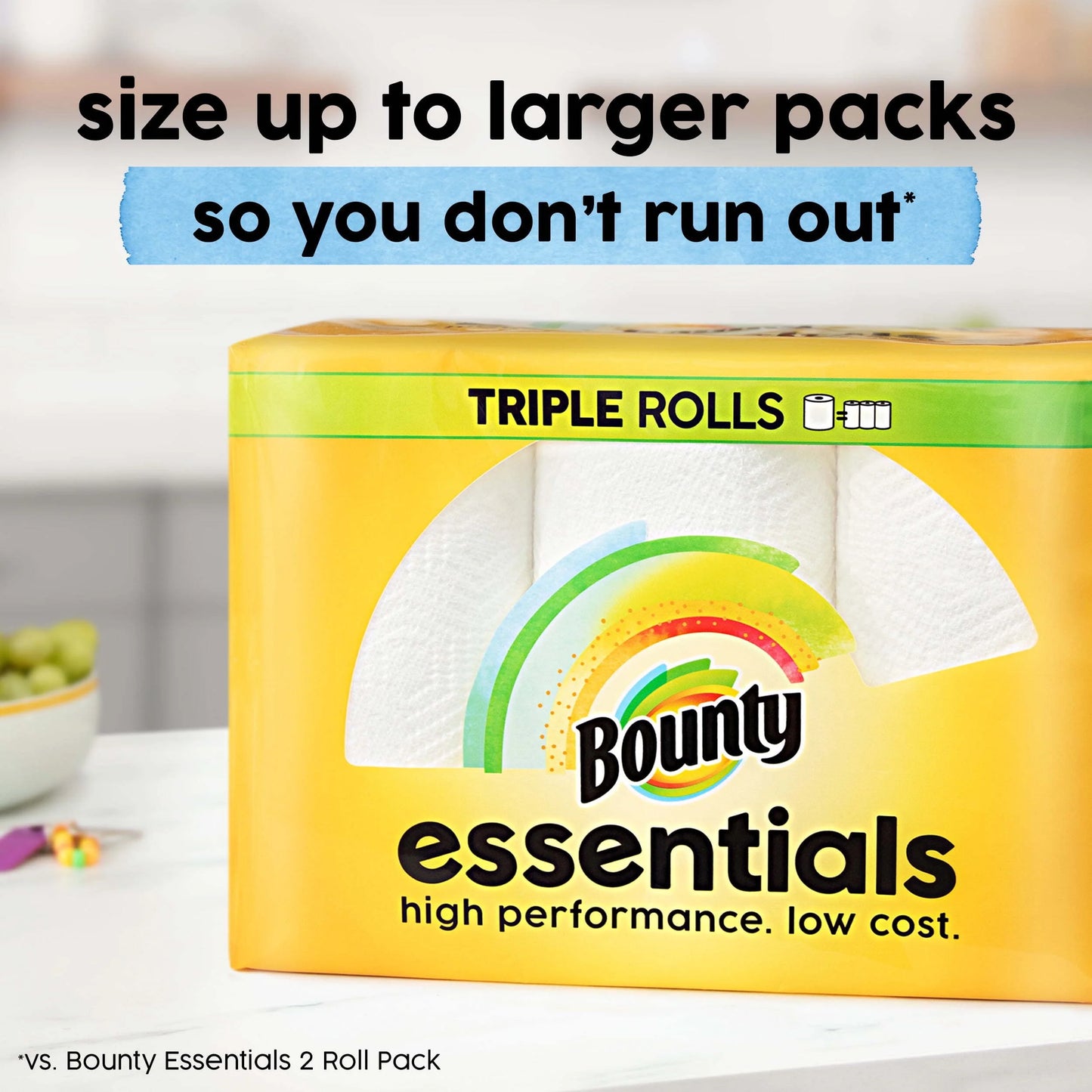 Essentials Paper Towels Select-A-Size, 6 Double Rolls